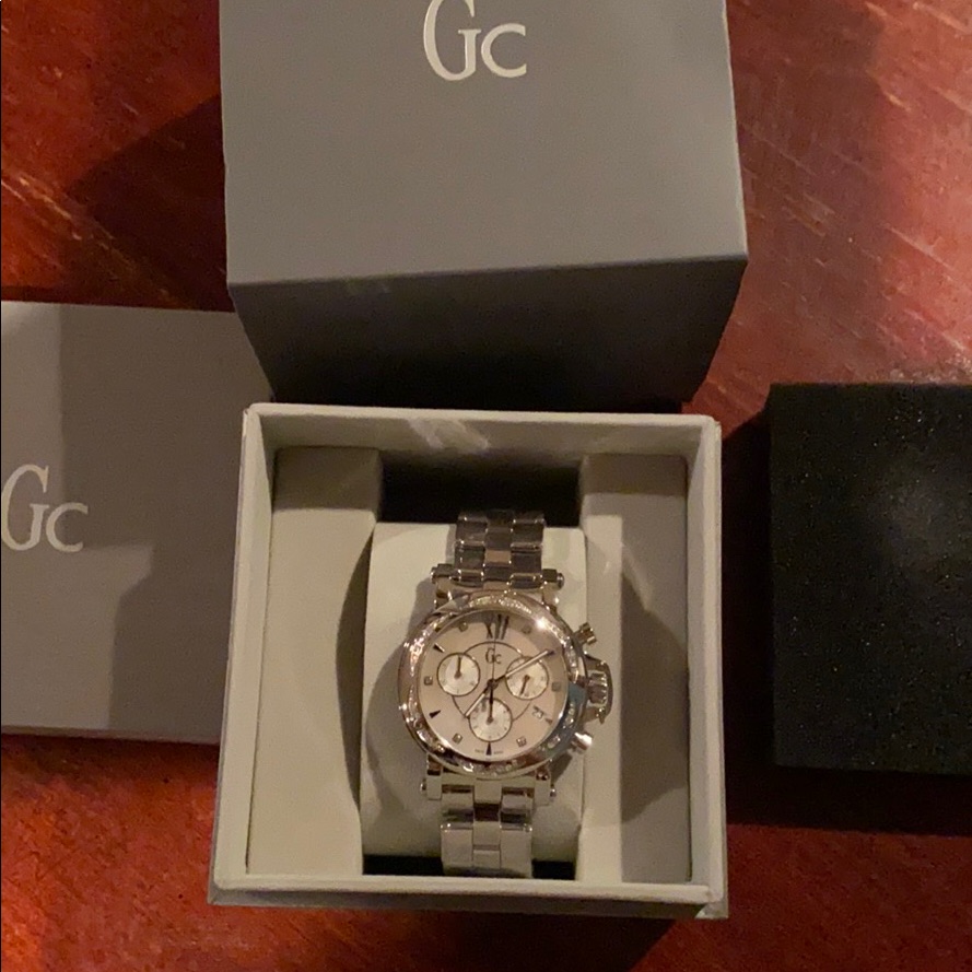 Gc Silver Chronograph Watch